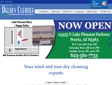 Tablet Screenshot of deliascleaners.com